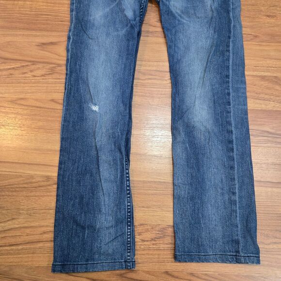 Diesel Jeans Men 33x30 Blue Safado Slim Straight Leg Cotton Stretch C84MX Grunge - Picture 4 of 13